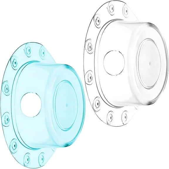 HIBIBUD 2 Pieces 6.1 Inch Bath Tub Plug,Transparent Green Pvc Bath Overflow Drain Cover Plug,Suitable for Bath Tub Drain Hole,Deep Water Bath Tub