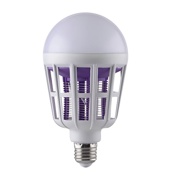 HIBIBUD 2-in-1 Bug Zapper Light Bulb, LED Mosquito Killer Lamp with Purple & White Modes, Electronic Fly Trap for Patio & Porch