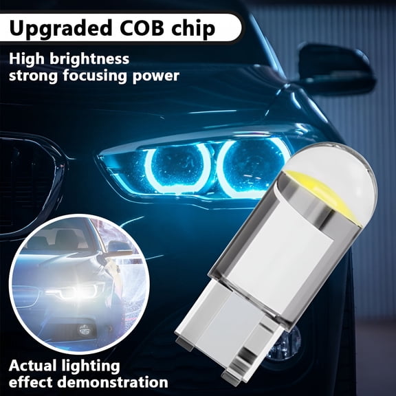 HIBIBUD 20 Pcs Led License Plate Interior Light Bulb T10 194 168 W5W 2825 6000K,0.03A,12V,0.36W,Car Light Bulb for Interior Light,Dome Light,Door Light,Cargo/Trunk Light,Glove Box Light,White