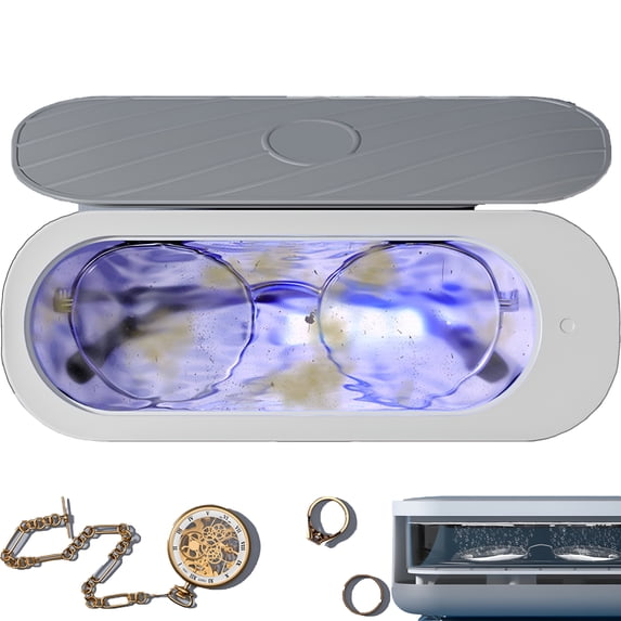 HIBIBUD 2025 Ultrasonic Jewelry Cleaner, Professional Sonic Cleaner, Best Clean for Glasses, Gold & Silver Rings, Necklaces & Retainers, One-Touch Operation