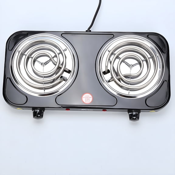 HIBIBUD 2026 New 2-Coil Electric Cooktop for Cooking, Heating, Small Kitchens, Dorm Rooms, Office Spaces, Portable Meals