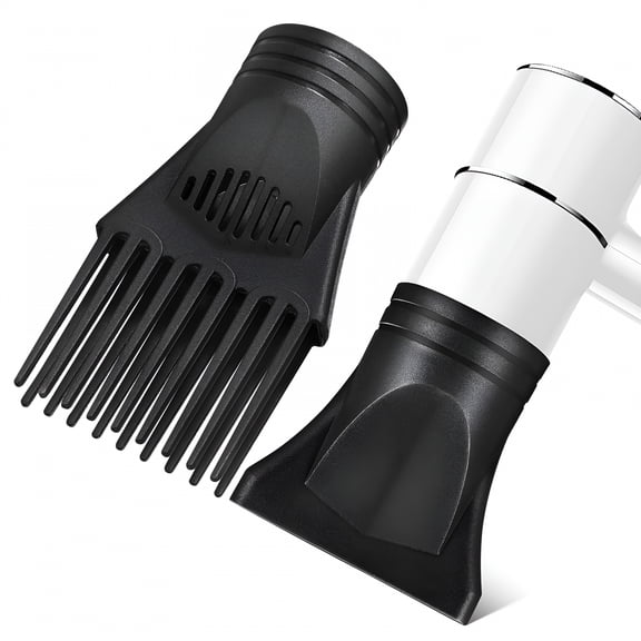 HIBIBUD 2026 New 2 Pcs Hair Dryer Comb Diffuser Universal Hair Dryer Nozzle Attachment Detangling Hair Blower Attachment, for Hair Styling, Detangling, Blow Drying, Home Use, Salon Use