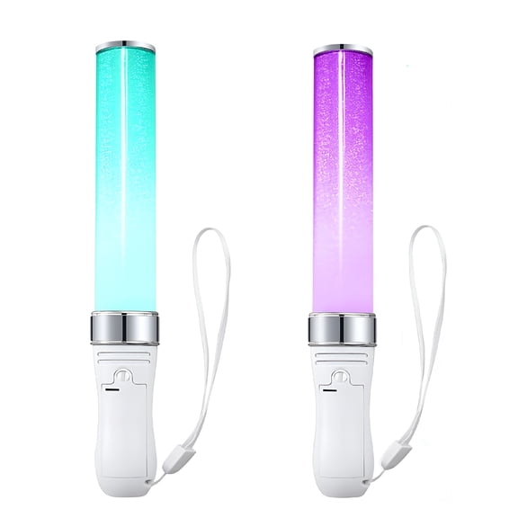 HIBIBUD 2026 New 2 Pcs Led Light Sticks,15 Changeable Colors Reusable Lightsticks Multicolor Led Glow Sticks Flashing Bright Light Sticks for Wedding Birthday Christmas Concerts Party Favor Supplies