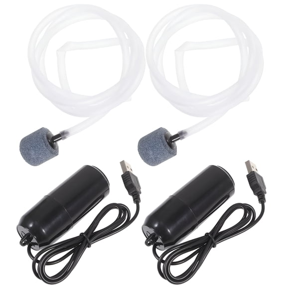 HIBIBUD 2026 New 2 Sets of Professional Usb Aquarium Water Pumps Plastic Aerator Pumps Aquarium Air Pumps