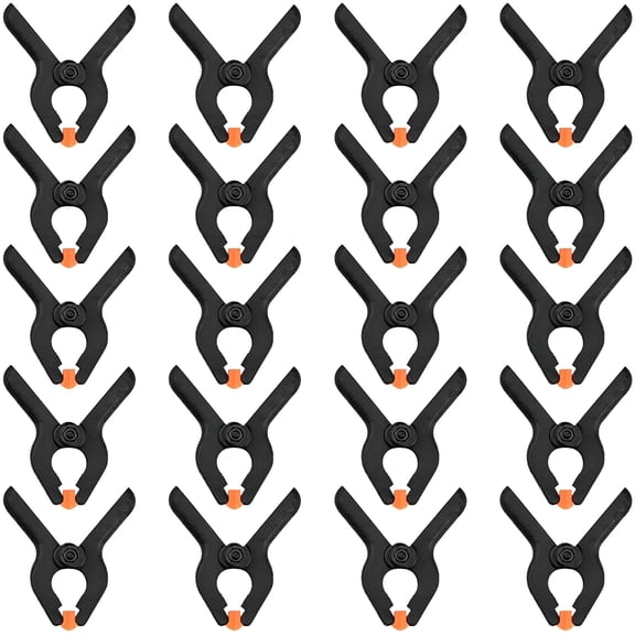 HIBIBUD 2026 New 20Pcs 65Mm Spring Clamps Nylon Spring Clamps for Photo Studio Backgrounds Woodworking, for Photography, Studio Setups, Fabric Securing, Woodworking, Diy Projects.