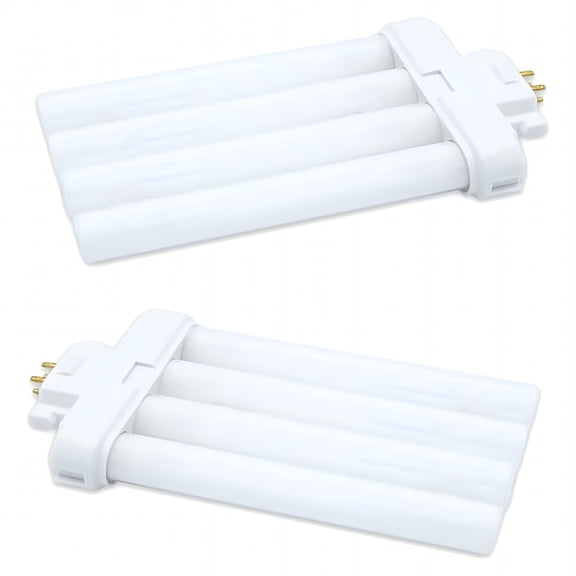HIBIBUD 2026 New 27W Quad Tube 6500K Bulb T4 Plugin Light Bulb Sunlight Lamp Replacement Bulb - Daylight Color Temperature - Gx10Q-4 4 Pin Base - 10,000 Hours - 1330 Lumens - 2 Pack