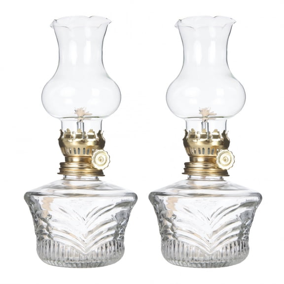 HIBIBUD 2026 New 2Pcs Oil Lamp,Diverse Lamp Designs Lamp Oil for Indoor Use,Elegant Glass Craftsmanship Kerosene Lamp,Style2,7.1*3.4*3.4in
