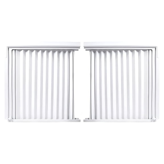 HIBIBUD 2026 New 2Pcs Window Air Conditioner Side Panel with Adjustable Frame,Window Ac Accordion Filler Kit for Window Units 5000~14000 Btu,Window Ac Insulation Side Panels with Frame (White)