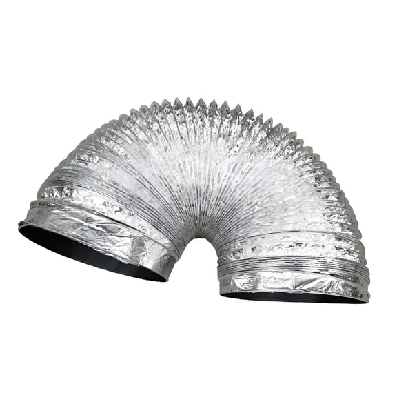 HIBIBUD 2026 New 3 Inch 5 Feet Flexible Air Aluminum Ducting Dryer Vent Hose Kitchen Ventilation Building Supplies for Dryer,Kitchen,Hvac,Exhaust,Workshop - 8Cm-1.5M