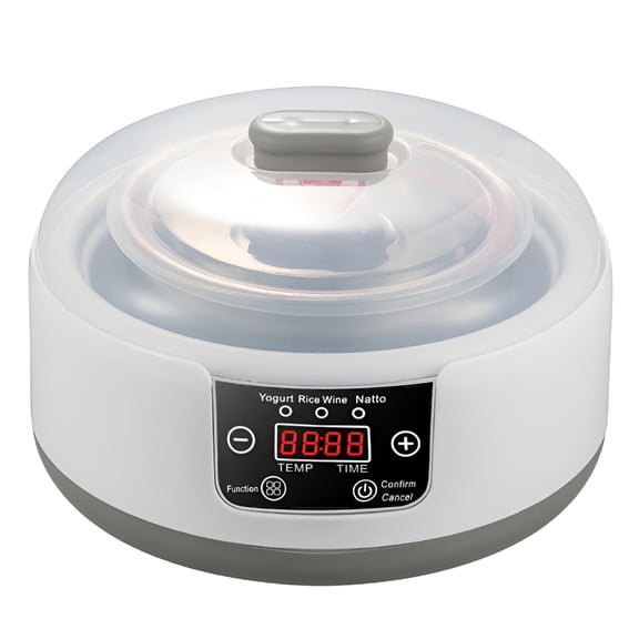 HIBIBUD 2026 New 36 Hour Yogurt Maker with Temperature Control and Timer,1.2L Stainless Steel Automatic Yogurt Maker Machine with Time Control and Lcd Display for Home Use