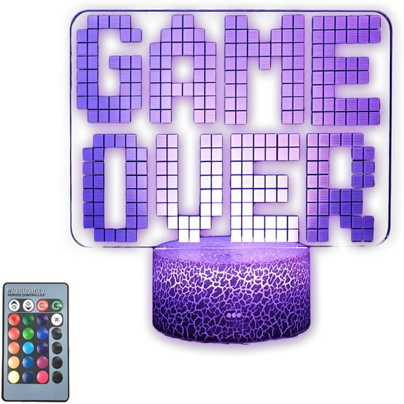 HIBIBUD 2026 New 3D Illusion Led Room Desk Decor Lamp, Gaming Night Light with 16 Colors Change, Touch & Remote Room Decorations, Toys for Tv Gamer