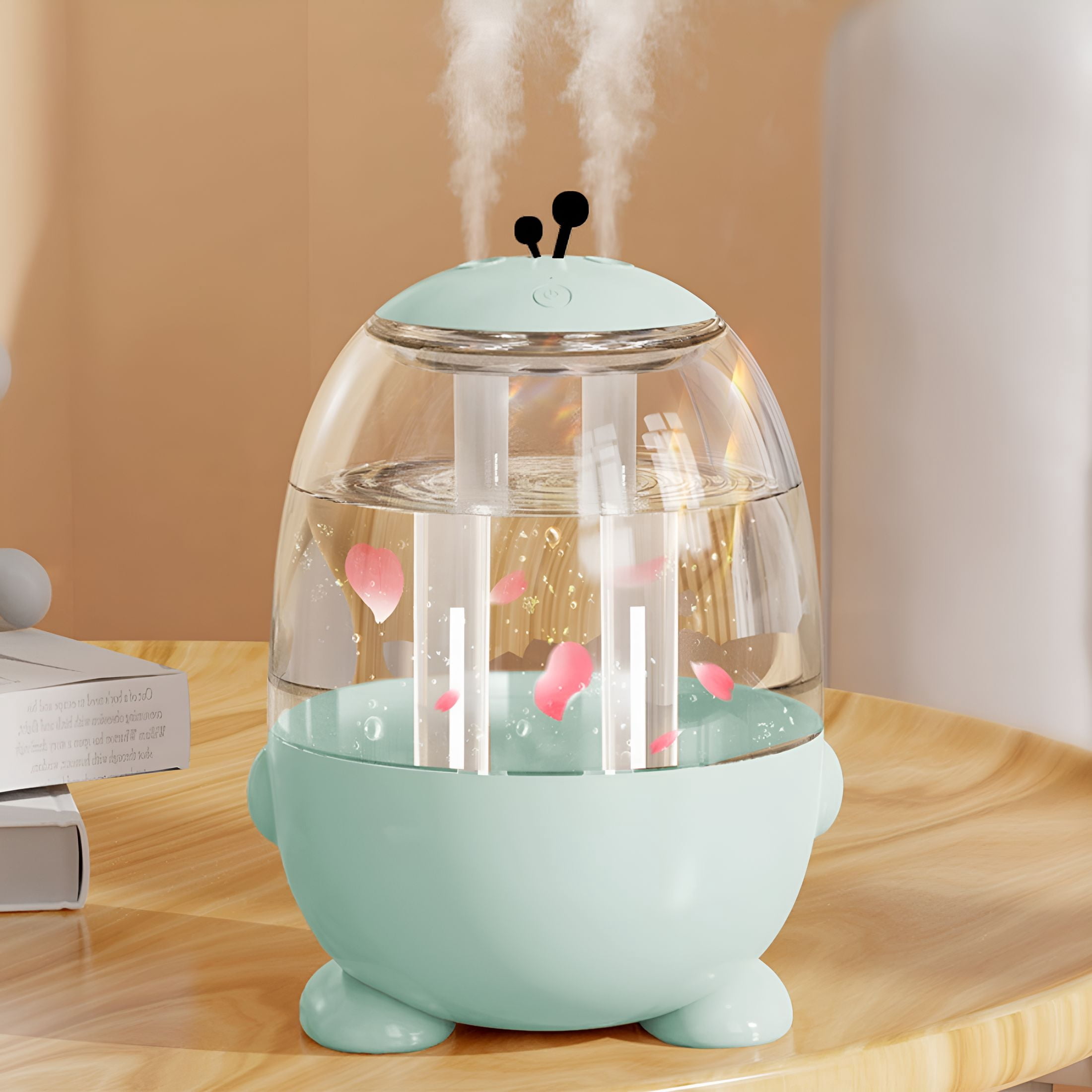HIBIBUD 2026 New 3L Large Capacity Cool Mist Humidifier,Quiet Usb Powered Air Diffuser with Led Lights,Adjustable Mist Levels,Office & Bedroom Use,Auto Shut-Off Self Cleaning Humidifier