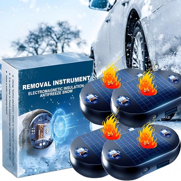 HIBIBUD 2026 New 4Pcs Snow Melter Anti-Freezing Device,Car Snow Removal Device,Anti Freezing Defroster for Car Windshield,Snow Remover for Cars for Windshield,Windows,Mirrors,Home,Outdoor
