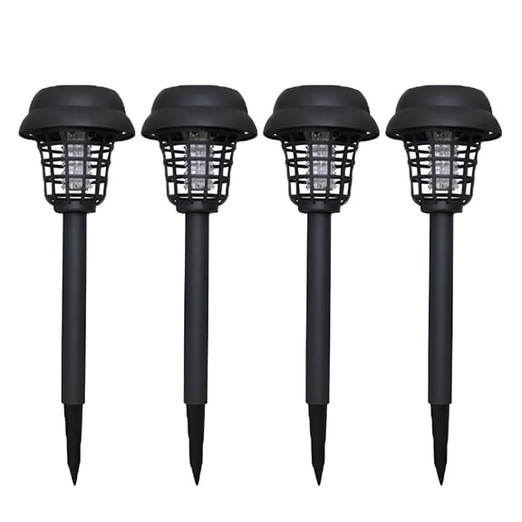 HIBIBUD 2026 New 4Pcs Solar Powered Bug Zapper Led Mosquito Killer Light Insect Pest Killer Lamp for Indoor Outdoor Use