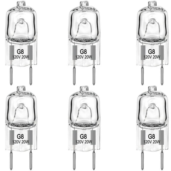 HIBIBUD 2026 New 6Pcs Halogen Light Bulbs Explosion-Proof Design G8 Led Bulb Frosted Light Source Oven Light Bulb for Kitchen,Workshop,Display Case,Style1