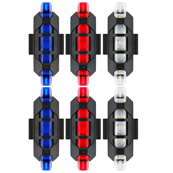HIBIBUD 2026 New 6Pcs Rechargeable Bike Lights Bicycle Accessories for Night Riding, Cycling for Road, Mountain, Commuting, Touring, Off-Road