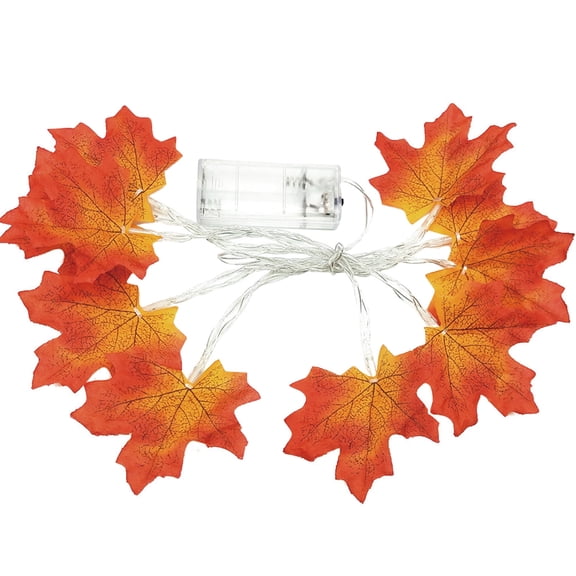 HIBIBUD 2026 New Autumn Maple Leaf String Lights,Battery Operated(Not Included)Fall Garland,1.5M 10Led Warm White Fairy Lights for Thanksgiving,Halloween,Indoor Outdoor Home Party Decoration