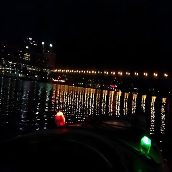 HIBIBUD 2026 New Battery Operated Kayak Navigation Lights, Marine Led Boat Lights, Boat Bow Lights and Stern Lights for Pontoon Boat Bass Boat Jon Boat Dinghy Kayak Yacht Jet Ski