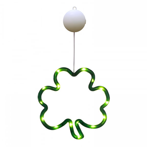 HIBIBUD 2026 New Bright St Patrick Day Lights,Hanging Shamrock Window Lights Battery Operated,Saint Patricks Day Lucky Green Clover Lights for Indoor Outdoor Party Irish Decor