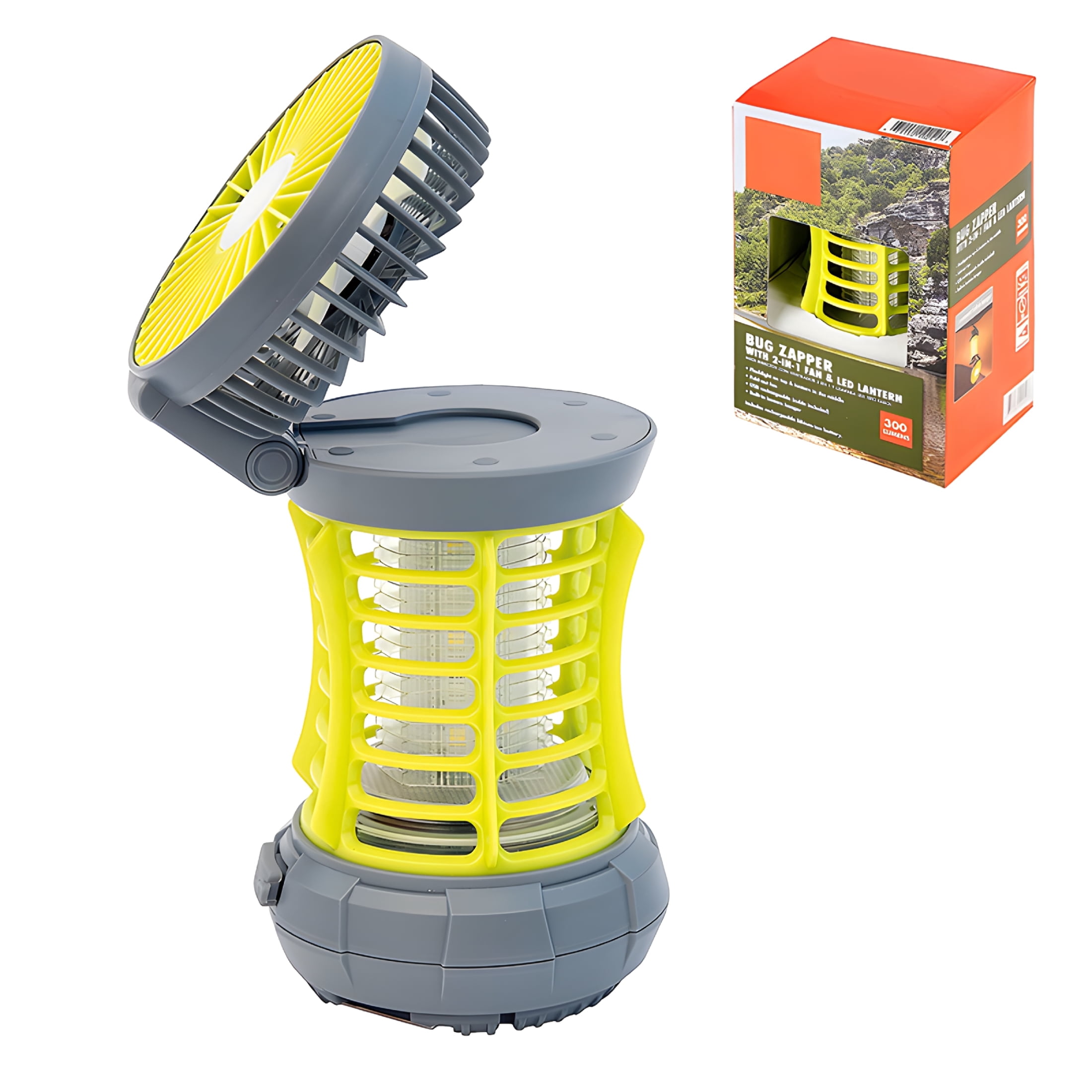 HIBIBUD 2026 New Bug Zapper,Yellow,2-In-1 Fan & Led Light,Outdoor Use,Electronic 5V,Rechargeable Bug Zapper for Patio, Garden, Camping, Backyard Outdoor