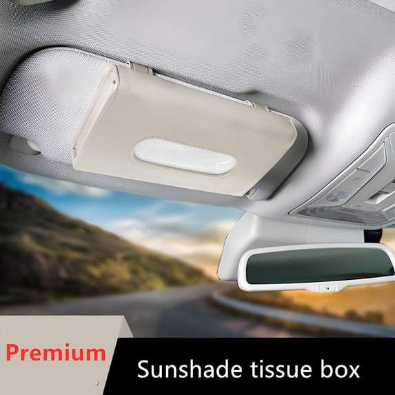 HIBIBUD 2026 New Car Tissue Holder,Sun Visor Mask Holder for Car,Mask Dispenser for Car,Premium Leather Napkin Holder for Car Backseat,Car Must Haves Interior Accessories