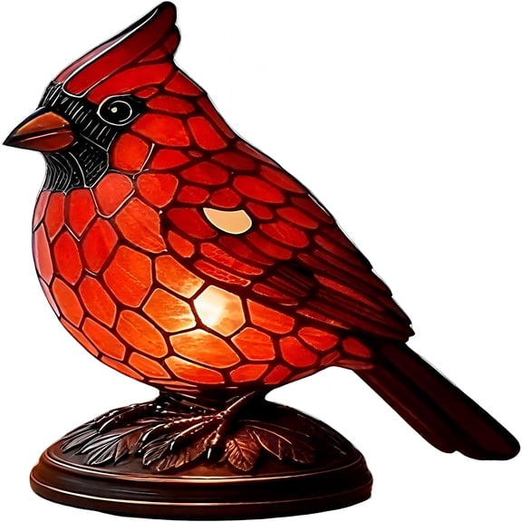HIBIBUD 2026 New Cardinal Lamp,Red Cardinal Lamp,Resin Birds Night Light,Red Resin Birds Desk Light Red Light Lamp for Bedroom Living Room,Office