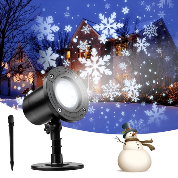 HIBIBUD 2026 New Christmas Projector Light-180 Rotation Projector Snow Projector Lamp Indoor Outdoor Holiday Lights Waterproof Led Light for Christmas Wedding Home Party Landscape Wall Decorations