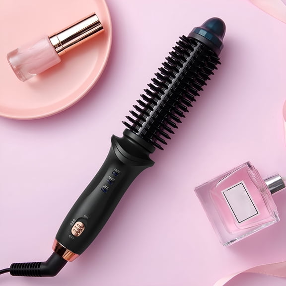 HIBIBUD 2026 New Cordless Heated Round Brush-Travel Mini Thermal Curling Brush for Short Hair-Usb Rechargeable Styling Tool for Men and Women for Curly and Straight Hair
