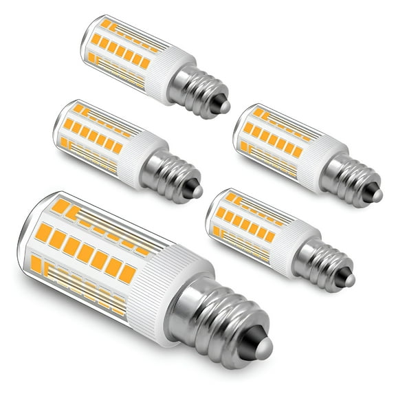 HIBIBUD 2026 New E12 Led Bulb 3W Equivalent to 25W C7 Replacement Bulbs Frosted Type B Candelabra Base 120V Warm White 3000K for Chandeliers, Dryer Drum, Refrigerator, Night Light 5 Pack