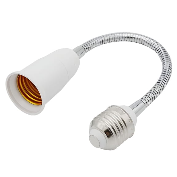 HIBIBUD 2026 New E26 to E26 Light Socket Extender,Flexible Extension Socket Adapter for Medium Base Lamps Bulb Security Cameras Home Corners (30Cm/12Inch,1 Pack)