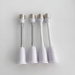 HIBIBUD 2026 New E27 Light Bulb Socket Extension with Adjustable Arm E27 to E27 Socket Adapter for High Ceilings Ideal for Outdoor Lighting Versatile Light Fixture Extender Light Socket Extender