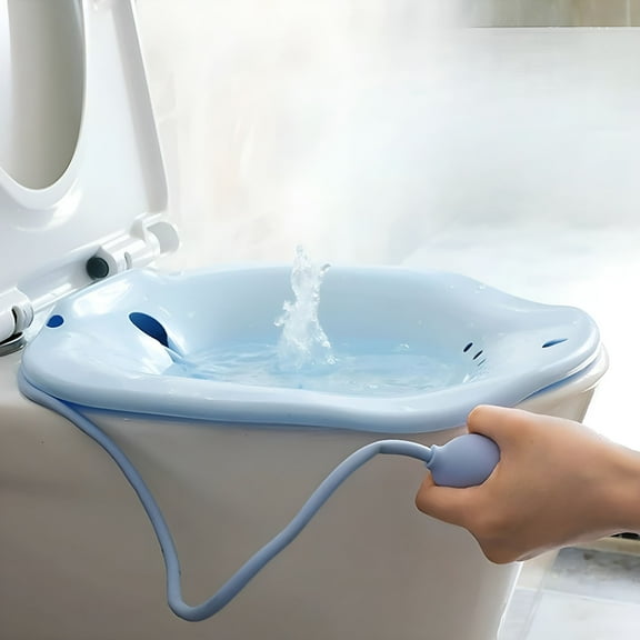 HIBIBUD 2026 New Ergonomic Sitz Bath Tub-High Temperature Resistant and Easy to Clean for Elderly and Disabled-Avoid-Overflow Design Included