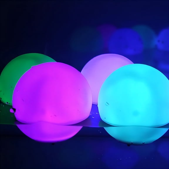 HIBIBUD 2026 New Floating Pool Lights,16 Inch Pool Lights That Float,Inflatable Waterproof Led Light Pool Balls,Solar Pool Lights for Outdoor Swimming Pools Garden Lawn Party Decor