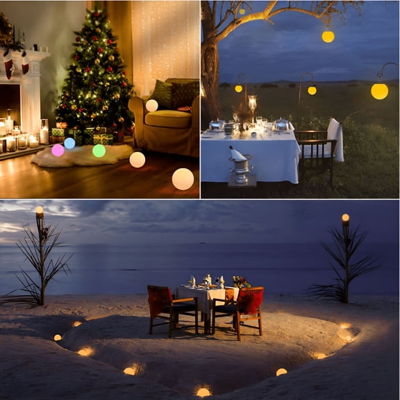 HIBIBUD 2026 New Floating Pool Lights - Waterproof Led Solar Glow Globe/Floating Ball Lamp,Outdoor Color Changing Led Night Light,Party Decor for Swimming Pool,Wedding,Beach,Yard,Lawn,Pathway