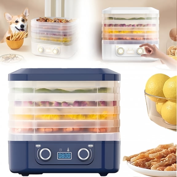 HIBIBUD 2026 New Food Freeze Dryer Machine for Home,New Dryer Machine for Candy&Snacks,Food Dehydrator Machine with Digital Adjustable Timer&Temperature Control for Fruits,Meat,And Vegetables (Blue)