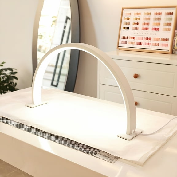 HIBIBUD 2026 New Half Moon Light for Nail Desk, Lamp for Nails Table Can Be Used for Manicure Sculpture Handicrafts Etc Lighting, 180 Degree Glow Moon Light