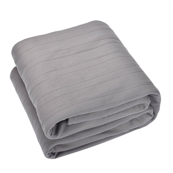 HIBIBUD 2026 New Heated Blanket 130W Power Double Controllers Adjustable Temperature Electric Blanket Soft Breathable Fabric Heated Throw Blanket 228X254Cm,Gray