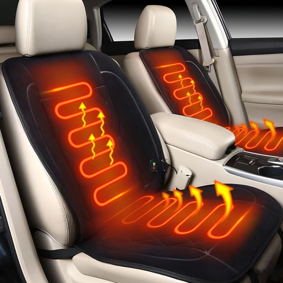 HIBIBUD 2026 New Heated Seat Cover for Winter Fast Heating Pad Seat Warmer Premium Fabric 2 Models Setting,Smart Car Study Heating Cushion Imitation Cashmere Cushion 12V24V Universal
