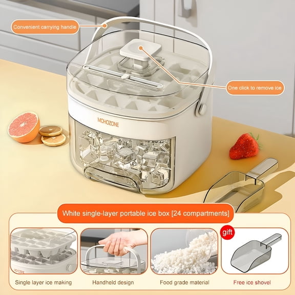 HIBIBUD 2026 New Ice Maker Countertop 9 Pcs Ice in 6 Mins 33Lbs/24H Stainless Steel Compact Ice Maker Machine with Self Cleaning for Home, Restaurants, Bars