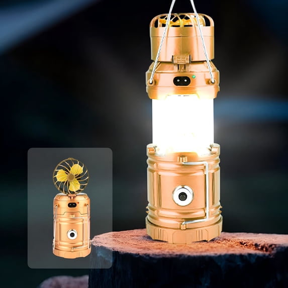 HIBIBUD 2026 New Lanterns for Power Outages, Hurricane Supplies, Hurricane Must Haves, Solar Camping Lantern with Fan, Tent Emergency Camping Gear Must Haves