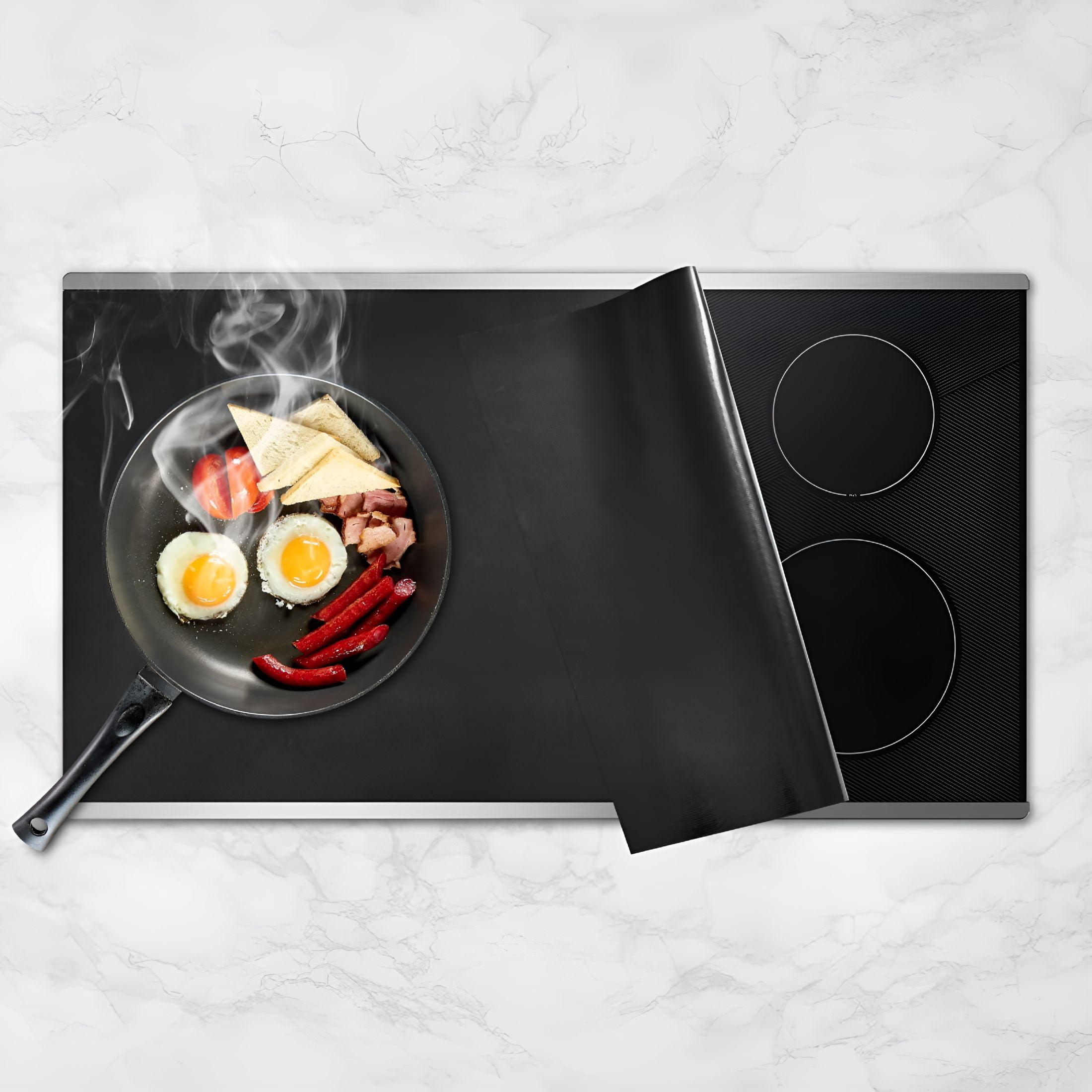 HIBIBUD 2026 New Large Induction Cooktop Protector Mat 21.2X35.4",Magnetic Electric Stove Covers Antistrike Glass Top Stove Cover,Silicone Induction Cooktop Mat for Electric Stovetop