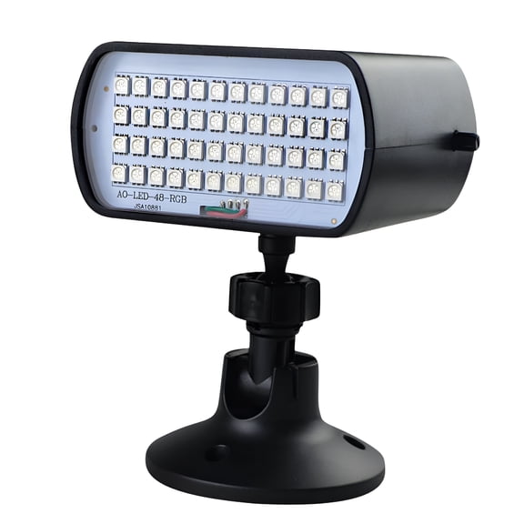 HIBIBUD 2026 New Led Flood Light Sound Control Party Lights 7 Colors 48 Led Beads,Outdoor Strobe Light Rgb Strobe Lamp Waterproof Stage Light for Home Room Dance Parties Bar,Black