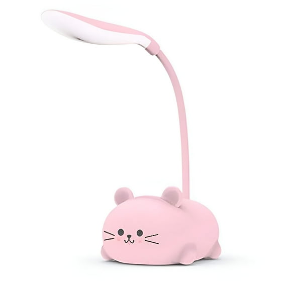 HIBIBUD 2026 New Led Lamp Light Cute Cat Design Reading Light Flexible Neck Night Bed Lamp 9718Cm Solid Color Pink for Bedrooms, Study Rooms, Reading, Night Lighting, Desk Lighting