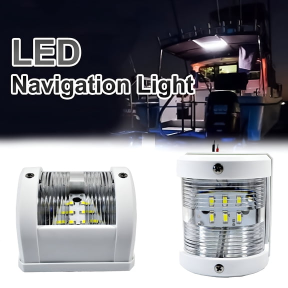 HIBIBUD 2026 New Led Navigation Light Waterproof Led Boat Lighting Mini Plastic Signal Light for Pontoon Boat Yacht Kayak Air Boats