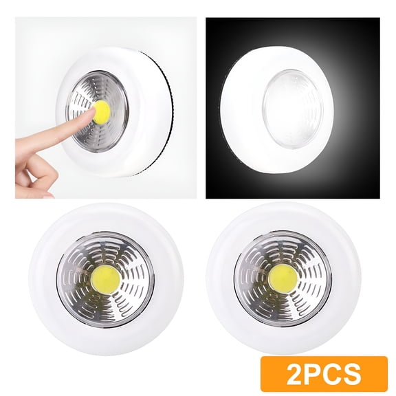 HIBIBUD 2026 New Led Puck Light,2Pcs Battery Powered Wireless Tap Light for Under Cabinet Closet Counter,Stick-On Anywhere for Kitchen, Pantry, Bathroom, Stairs, Closets, Shelves