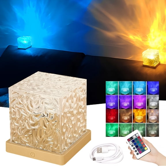 HIBIBUD 2026 New Magical Northern Lights for Your Room Aurora Borealis Night Light Projector,16 Colors Northern Light Cube Lamp with Remote,For Bedroom,Office,Party,For Living Room