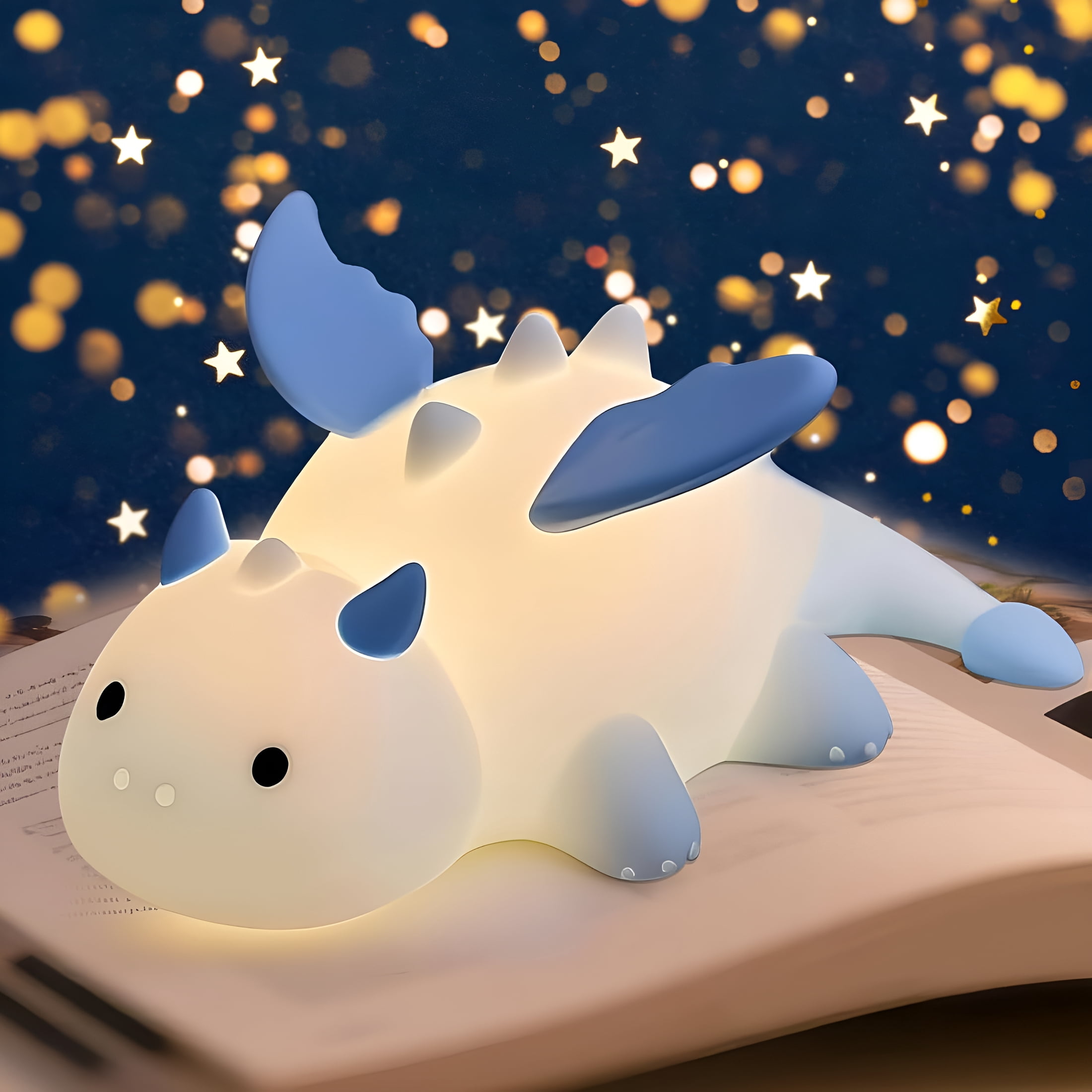 HIBIBUD 2026 New Milk Dragon Night Light for Kids,Cute Dinosaur Lamp Gifts for Boys and Girls,Dimmable Silicone Animal Magnetic Bedside Lamp,Rechargeable Night Light for Toddler Baby Nursery Decor
