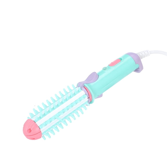 HIBIBUD 2026 New Mini Curling Iron for Short & Medium Hair,Electric Hair Styler Curler,Ceramic Hot Curler Brush 1 Inch Compact Size Heated Round Brush 2-In-1 Hair Straightener & Wave Curling Wand