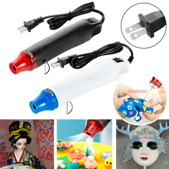 HIBIBUD 2026 New Mini Heat Gun,300W Handheld Hot Air Gun Tool,Portable 110V Electric Heat Temperature Gun for Craft Embossing,Shrink Wrapping,Stripping Paint,Clay,Rubber Stamp