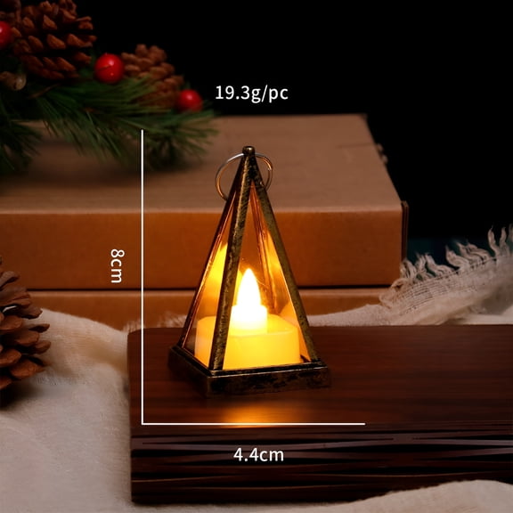HIBIBUD 2026 New Mini Led European Triangle Light Simulation Candle Light Dollhouse Miniature Night Lamp Home Model Decor Toy for Dollhouse,Display,Collecting,Crafting